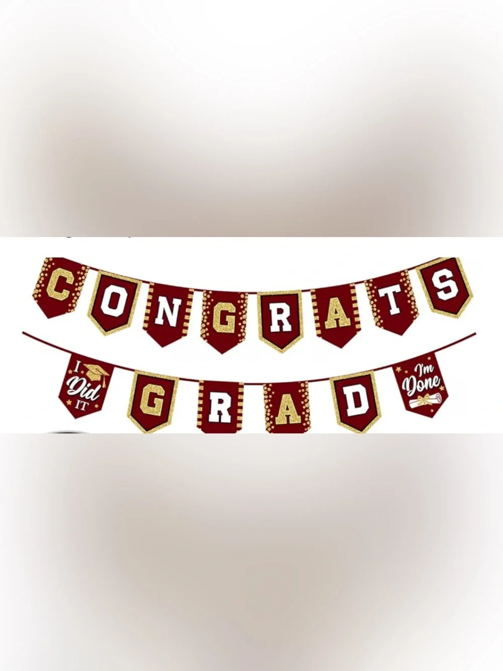 Graduation table signs 4 total & 2 banners maroon & gold